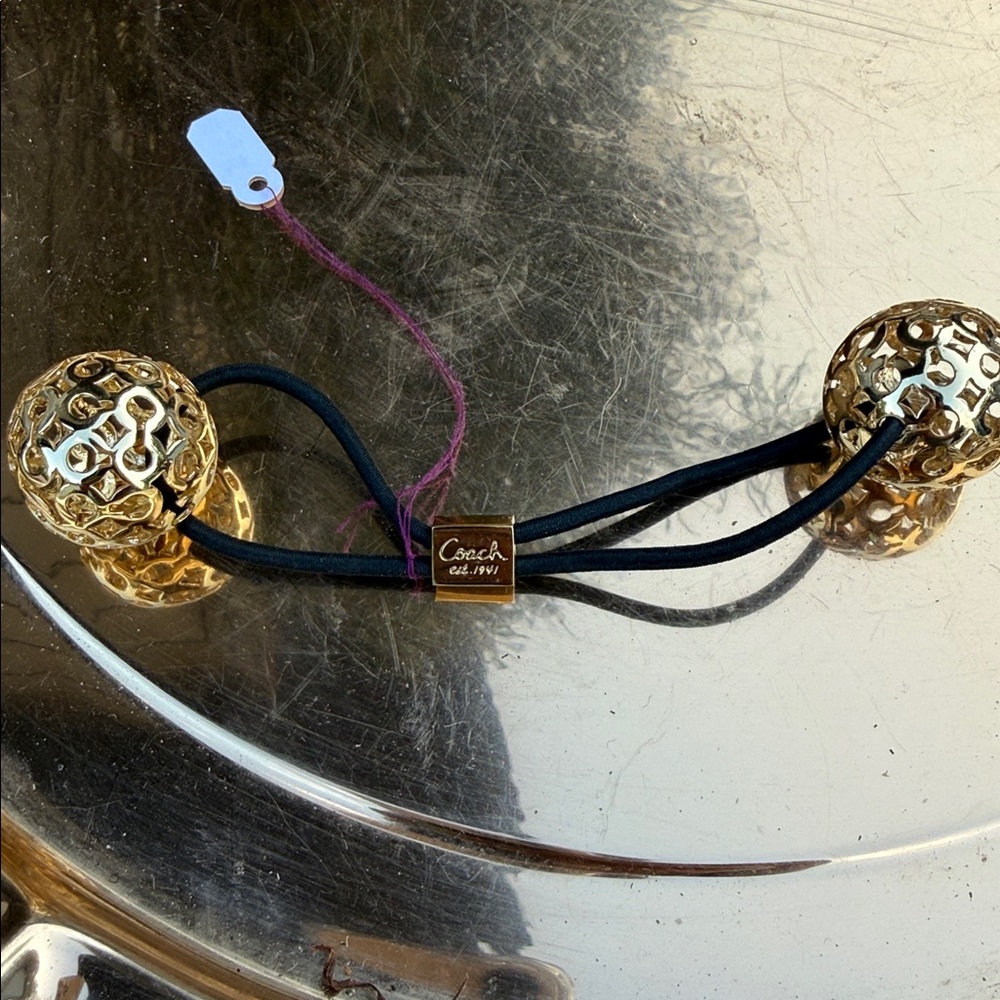 Coach Gold and Black Hair Accessory